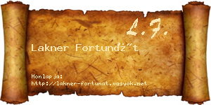 Lakner Fortunát névjegykártya